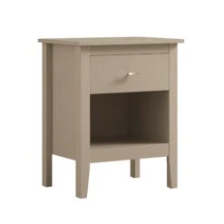 Oakham 1-Drawer Bedside Table, Deep Greige 17 Oakham 1-Drawer Bedside Table, Deep Greige -Daals Store FT BST 06 BEIGE WB2