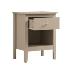 Oakham 1-Drawer Bedside Table, Deep Greige 19 Oakham 1-Drawer Bedside Table, Deep Greige -Daals Store FT BST 06 BEIGE WB3