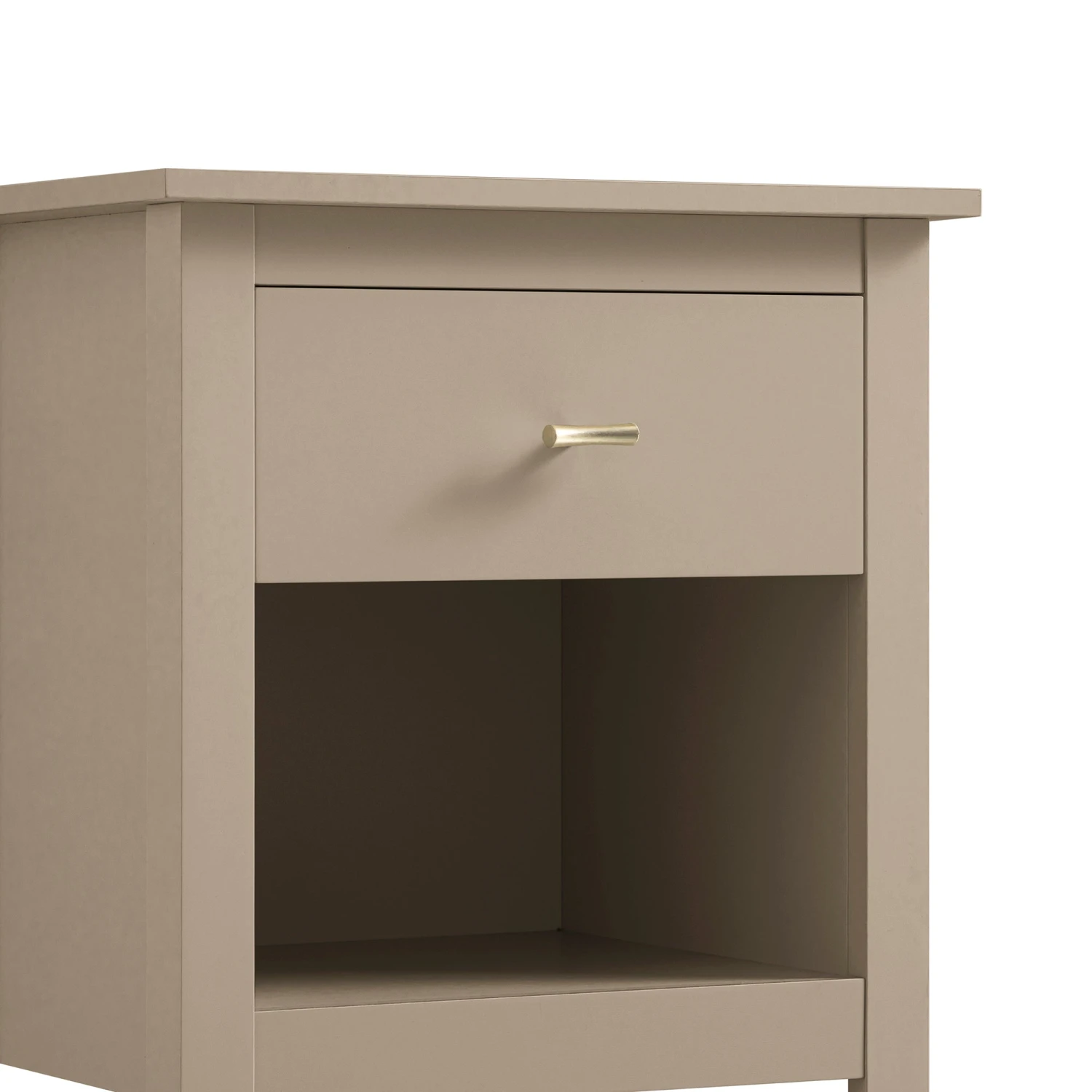 Oakham 1-Drawer Bedside Table, Deep Greige 11 Oakham 1-Drawer Bedside Table, Deep Greige - Image 11