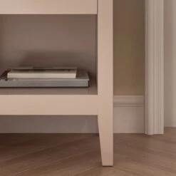 Oakham 1-Drawer Bedside Table, Nude Pink -Daals Store FT BST 06 NUDE scene4