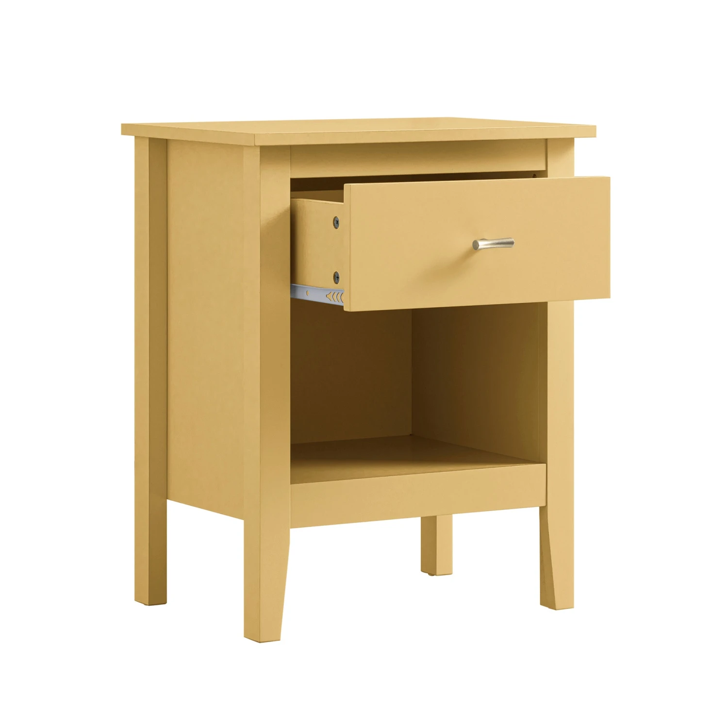 Oakham 1-Drawer Bedside Table, Rattan Yellow 9 Oakham 1-Drawer Bedside Table, Rattan Yellow - Image 9