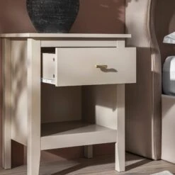 Oakham 1-Drawer Bedside Table, Shaded White 15 Oakham 1-Drawer Bedside Table, Shaded White -Daals Store FT BST 06 WHITE scene3