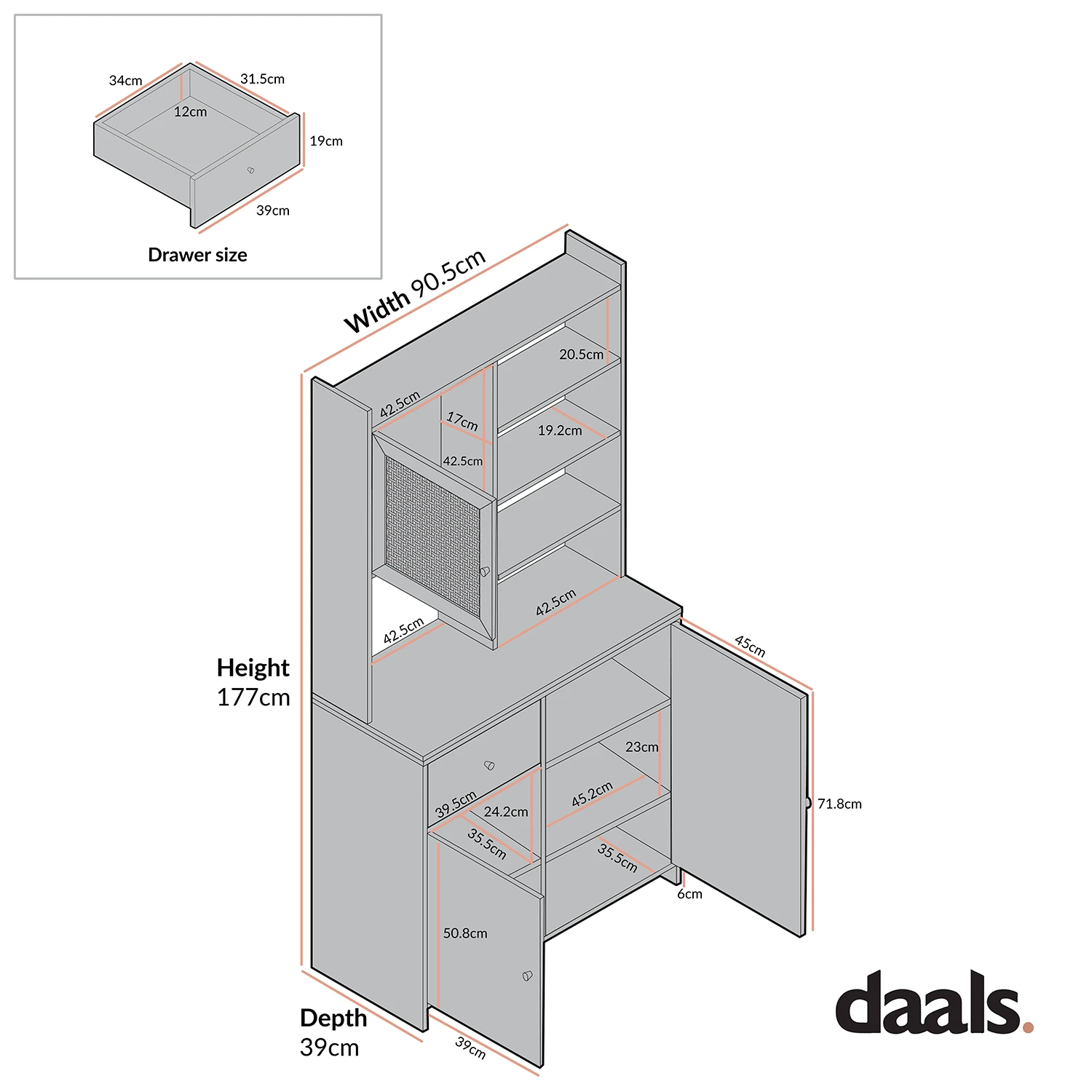 Frances Woven Rattan Dresser, Black 6 Frances Woven Rattan Dresser, Black - Image 6