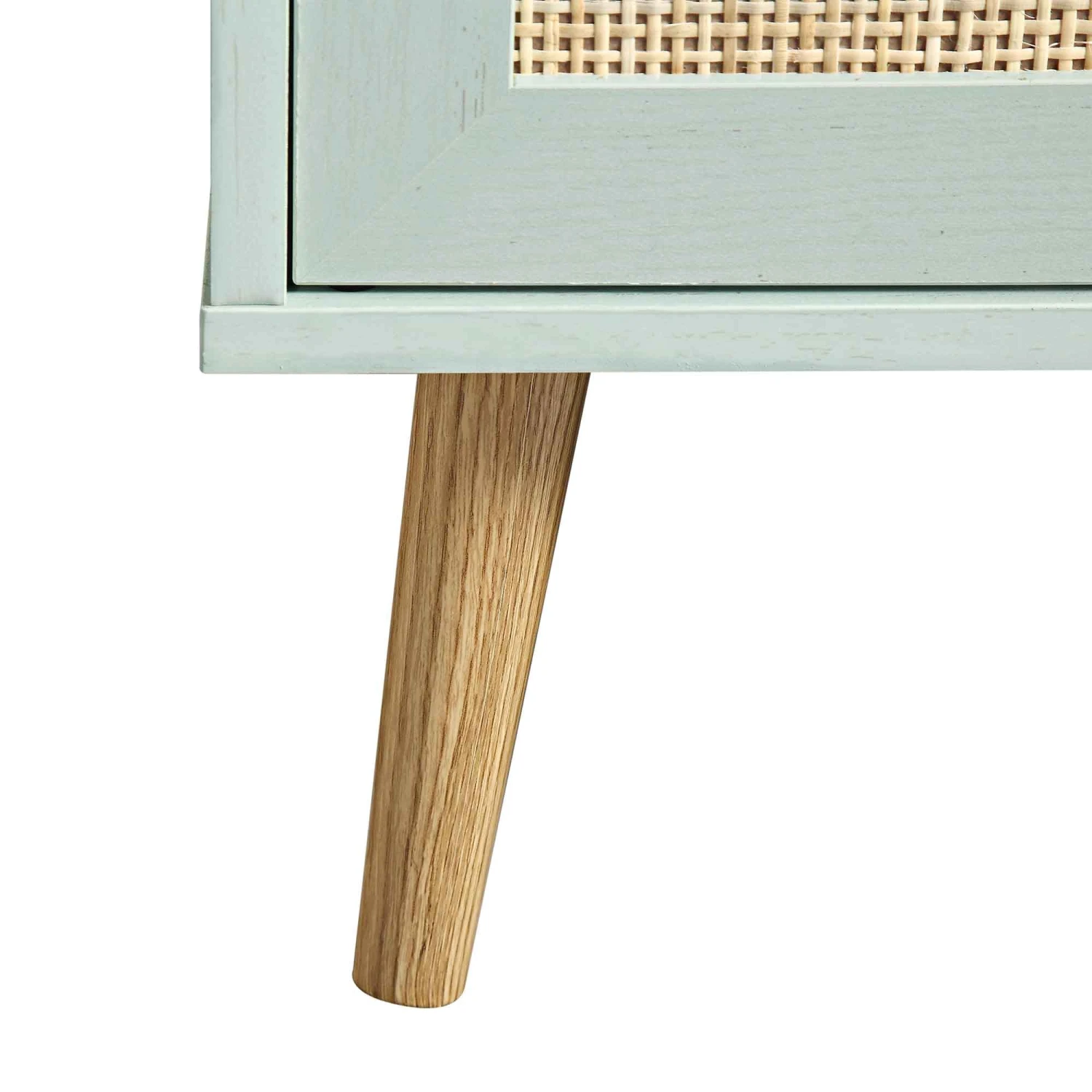 Frances Woven Rattan Kitchen Cabinet, Mint 14 Frances Woven Rattan Kitchen Cabinet, Mint - Image 14