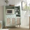 Frances Woven Rattan Kitchen Cabinet, Mint -Daals Store FT BUFFET 01 SAGE main