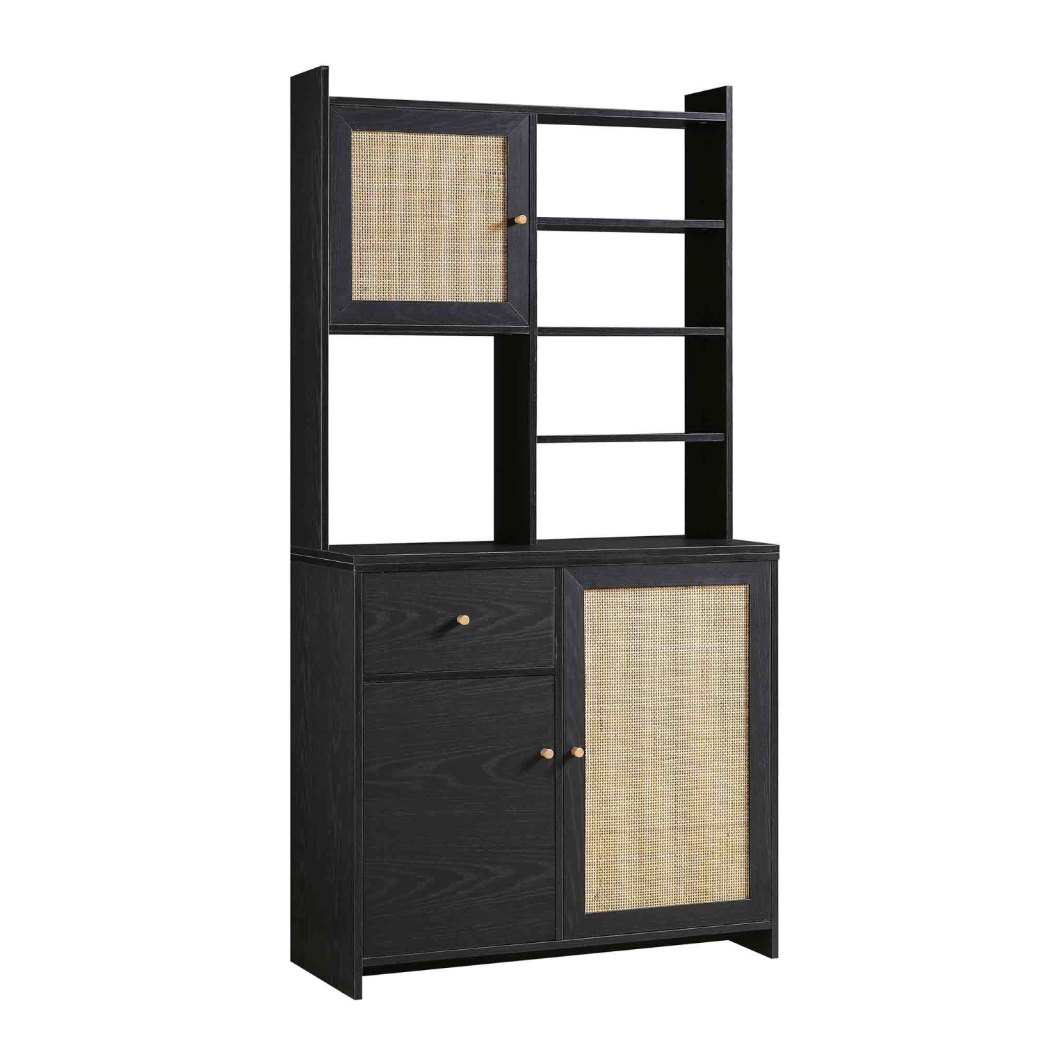 Frances Woven Rattan Dresser, Black 7 Frances Woven Rattan Dresser, Black - Image 7