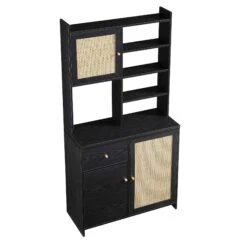 Frances Woven Rattan Dresser, Black 23 Frances Woven Rattan Dresser, Black -Daals Store FT BUFFET 02 BLACK WB5