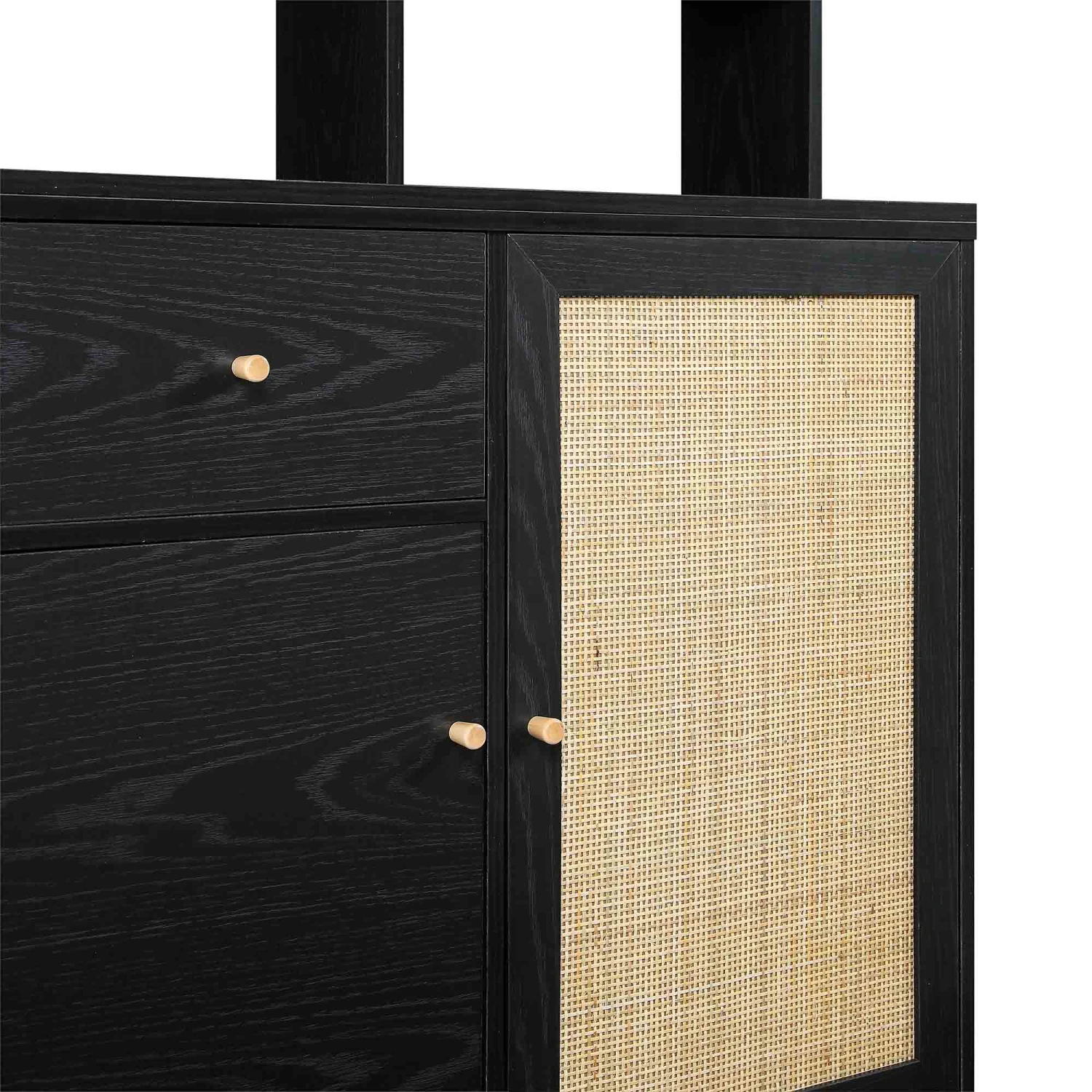 Frances Woven Rattan Dresser, Black 14 Frances Woven Rattan Dresser, Black - Image 14