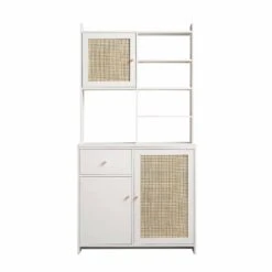 Frances Woven Rattan Dresser, White -Daals Store FT BUFFET 02 WHITE WB1