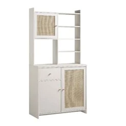 Frances Woven Rattan Dresser, White -Daals Store FT BUFFET 02 WHITE WB2