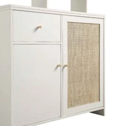 Frances Woven Rattan Dresser, White -Daals Store FT BUFFET 02 WHITE detail1