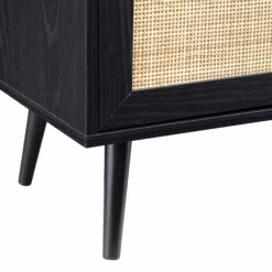 Frances Woven Rattan Display Cabinet, Black 25 Frances Woven Rattan Display Cabinet, Black -Daals Store FT CAB 01 BLACK detail5