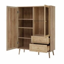 Frances Woven Rattan Display Cabinet, Natural 19 Frances Woven Rattan Display Cabinet, Natural -Daals Store FT CAB 01 NAT WB3