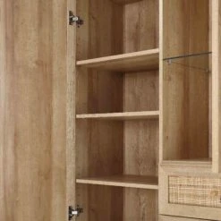 Frances Woven Rattan Display Cabinet, Natural 24 Frances Woven Rattan Display Cabinet, Natural -Daals Store FT CAB 01 NAT detail3
