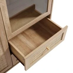 Frances Woven Rattan Display Cabinet, Natural 25 Frances Woven Rattan Display Cabinet, Natural -Daals Store FT CAB 01 NAT detail4