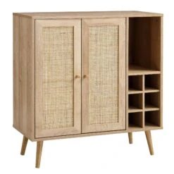 Frances Woven Rattan Drinks Cabinet, Natural -Daals Store FT CAB 02 NAT WB2