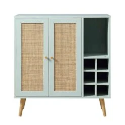 Frances Woven Rattan Drinks Cabinet, Mint -Daals Store FT CAB 02 SAGE WB1