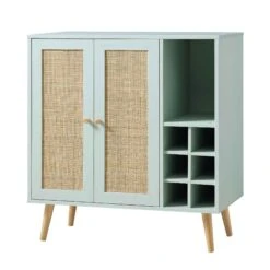 Frances Woven Rattan Drinks Cabinet, Mint -Daals Store FT CAB 02 SAGE WB2