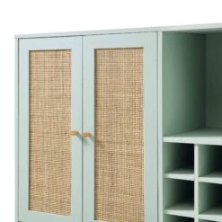 Frances Woven Rattan Drinks Cabinet, Mint -Daals Store FT CAB 02 SAGE detail1
