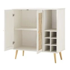 Frances Woven Rattan Drinks Cabinet, White 16 Frances Woven Rattan Drinks Cabinet, White -Daals Store FT CAB 02 WHITE WB3
