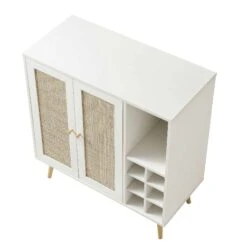 Frances Woven Rattan Drinks Cabinet, White 17 Frances Woven Rattan Drinks Cabinet, White -Daals Store FT CAB 02 WHITE WB4
