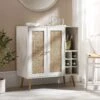 Frances Woven Rattan Drinks Cabinet, White 14 Frances Woven Rattan Drinks Cabinet, White -Daals Store FT CAB 02 WHITE main