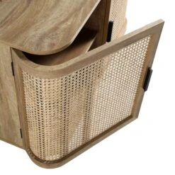 Izzy Curved Rattan 2-Door Small Sideboard, Natural -Daals Store FT CAB 03 NAT detail2