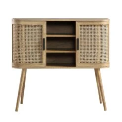 Izzy Curved Rattan 2-Door Buffet Sideboard, Natural 19 Izzy Curved Rattan 2-Door Buffet Sideboard, Natural -Daals Store FT CAB 04 NAT WB1