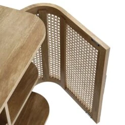 Izzy Curved Rattan 2-Door Buffet Sideboard, Natural 27 Izzy Curved Rattan 2-Door Buffet Sideboard, Natural -Daals Store FT CAB 04 NAT detail2