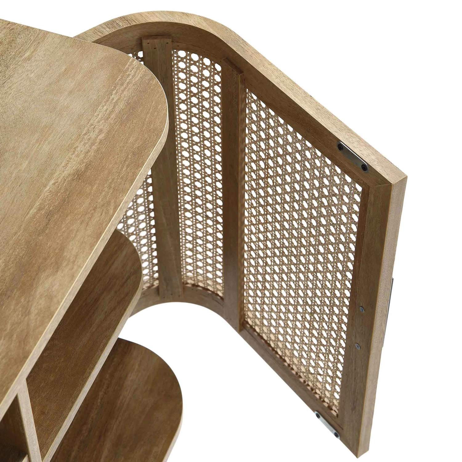 Izzy Curved Rattan 2-Door Buffet Sideboard, Natural 12 Izzy Curved Rattan 2-Door Buffet Sideboard, Natural - Image 12