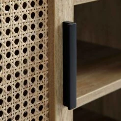 Izzy Curved Rattan 2-Door Buffet Sideboard, Natural 28 Izzy Curved Rattan 2-Door Buffet Sideboard, Natural -Daals Store FT CAB 04 NAT detail3