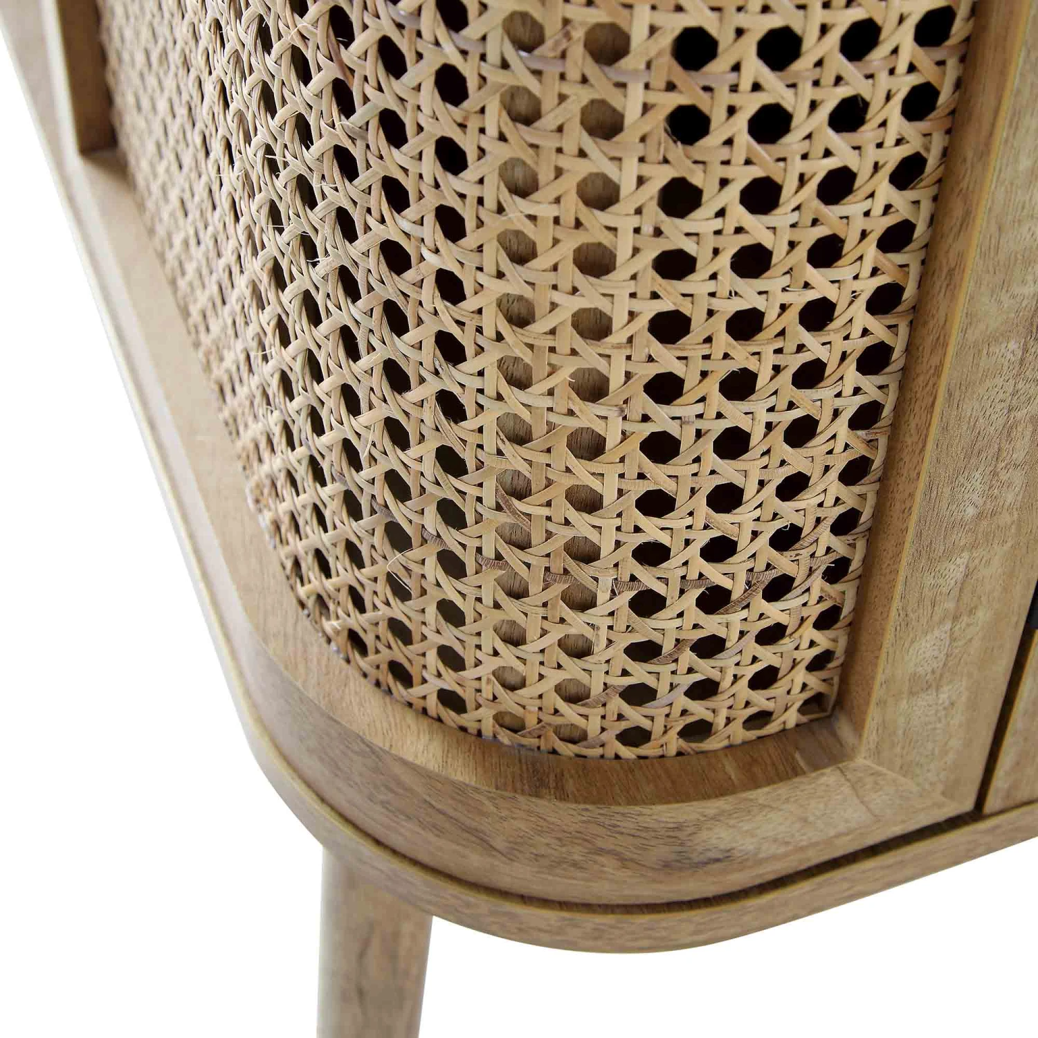 Izzy Curved Rattan 2-Door Buffet Sideboard, Natural 15 Izzy Curved Rattan 2-Door Buffet Sideboard, Natural - Image 15