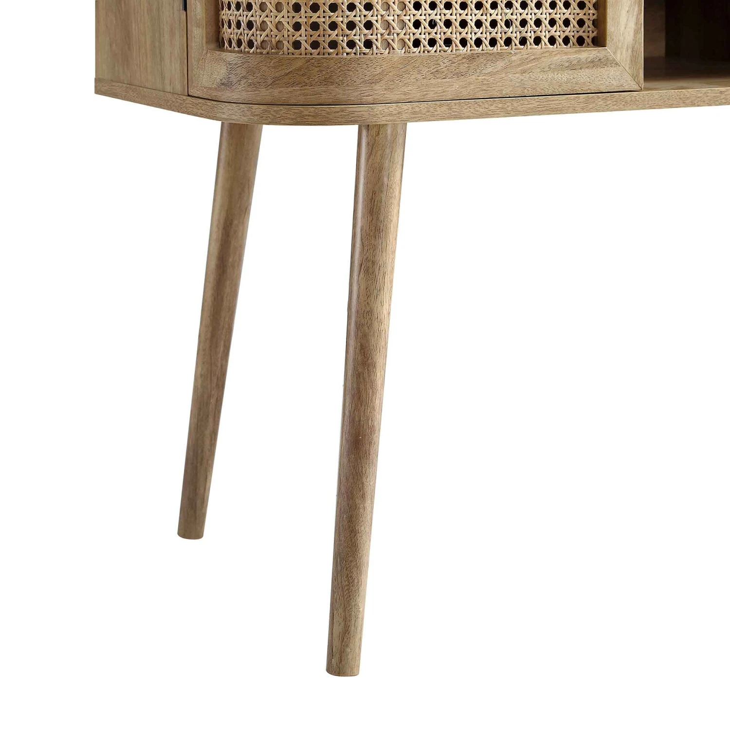 Izzy Curved Rattan 2-Door Buffet Sideboard, Natural 16 Izzy Curved Rattan 2-Door Buffet Sideboard, Natural - Image 16