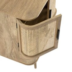 Izzy Curved Rattan 1-Drawer Small Sideboard, Natural -Daals Store FT CAB 05 NAT detail3