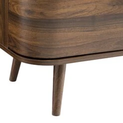 Izzy Curved Rattan 1-Drawer Small Sideboard, Walnut -Daals Store FT CAB 05 WALN detail4