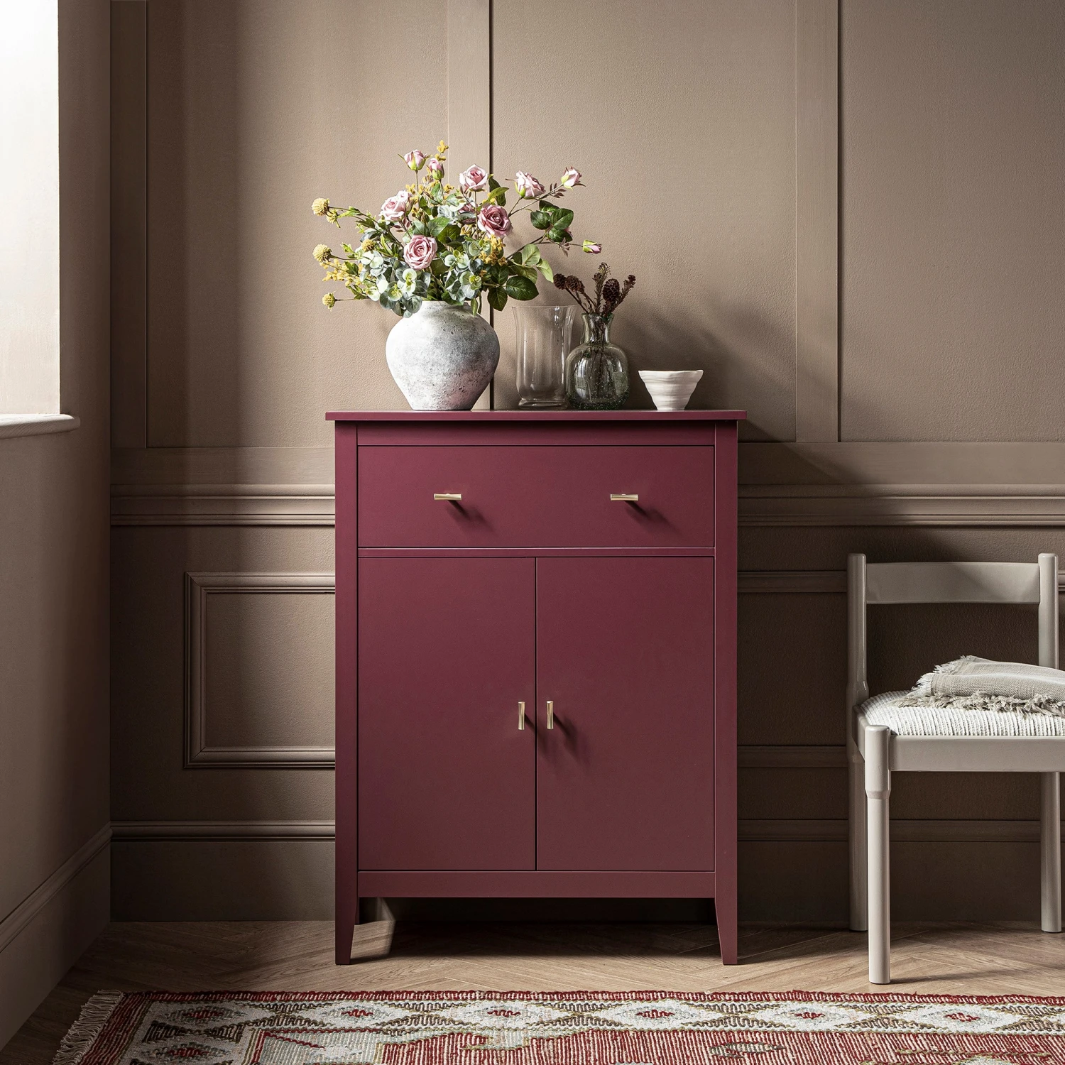 Oakham Small Sideboard With Drawer, Wild Cherry 1 Oakham Small Sideboard With Drawer, Wild Cherry