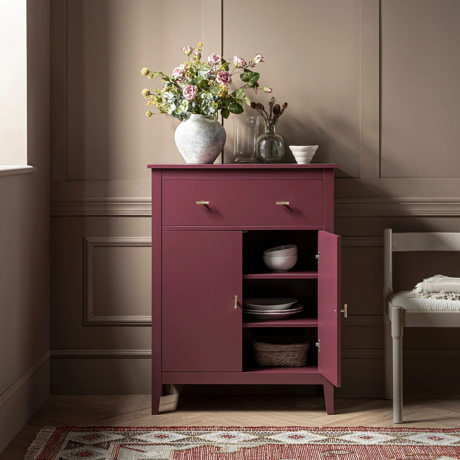 Oakham Small Sideboard With Drawer, Wild Cherry 2 Oakham Small Sideboard With Drawer, Wild Cherry - Image 2