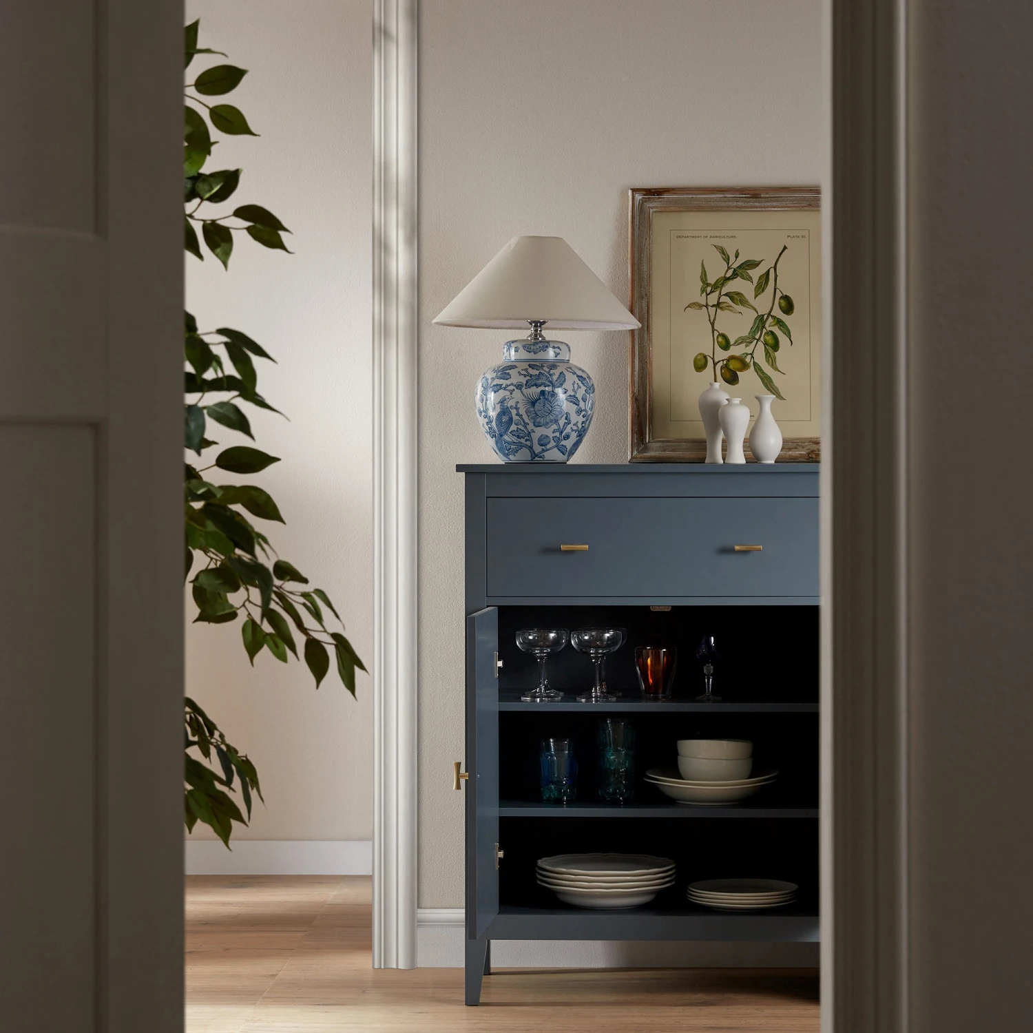 Oakham Small Sideboard With Drawer, Stormy Blue 3 Oakham Small Sideboard With Drawer, Stormy Blue - Image 3