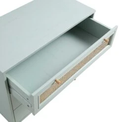 Anya Woven Rattan Chest Of 3 Drawer In Mint Colour 20 Anya Woven Rattan Chest Of 3 Drawer In Mint Colour -Daals Store FT COD 001 SAGE detail3