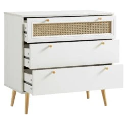 Anya Woven Rattan Chest Of 3 Drawers In White 16 Anya Woven Rattan Chest Of 3 Drawers In White -Daals Store FT COD 001 WHITE WB3