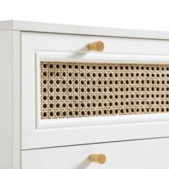 Anya Woven Rattan Chest Of 3 Drawers In White 18 Anya Woven Rattan Chest Of 3 Drawers In White -Daals Store FT COD 001 WHITE detail1