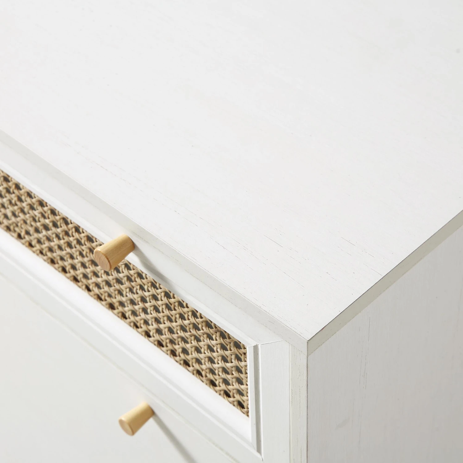 Anya Woven Rattan Chest Of 3 Drawers In White 10 Anya Woven Rattan Chest Of 3 Drawers In White - Image 10