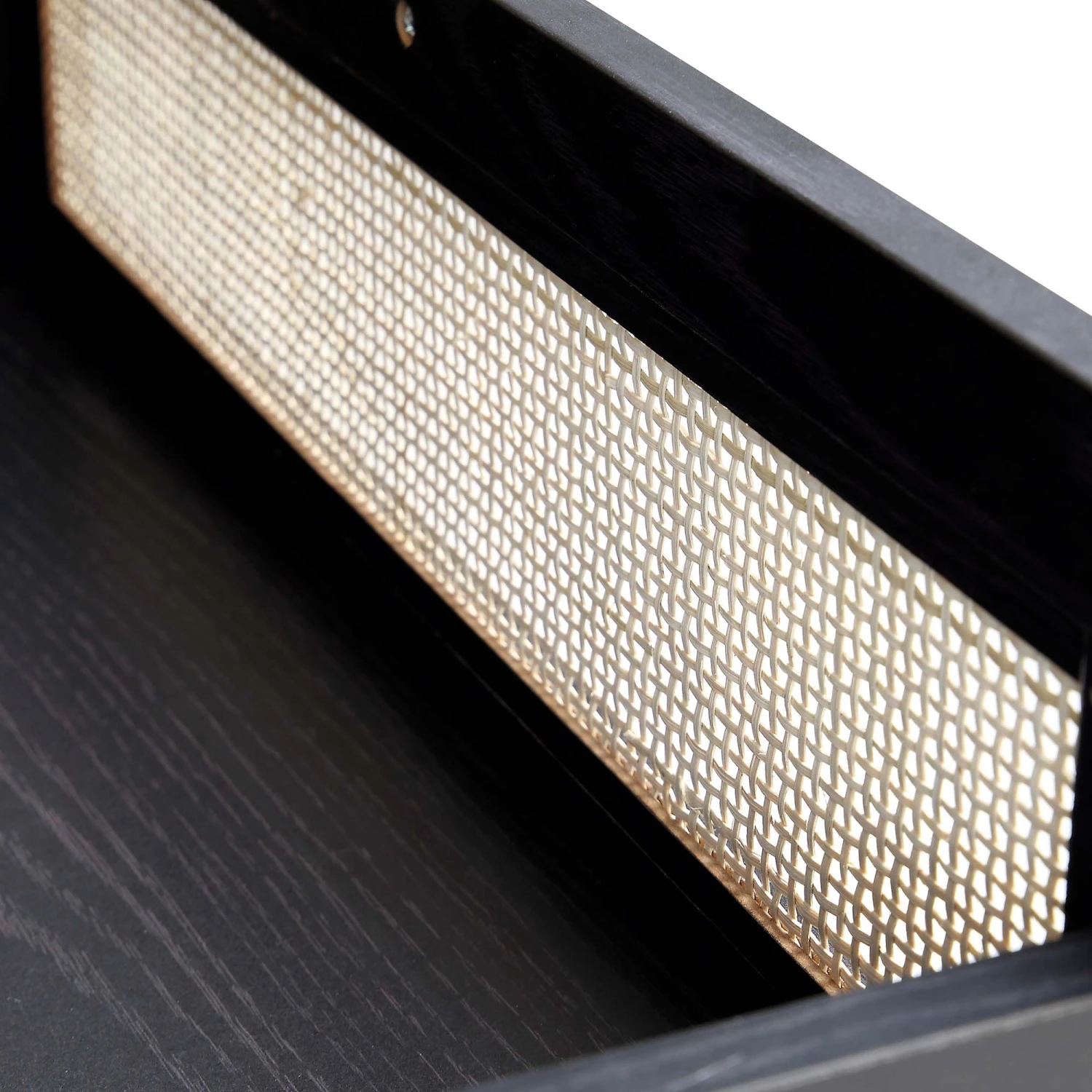 Frances Woven Rattan Chest Of 6 Drawers, Black 11 Frances Woven Rattan Chest Of 6 Drawers, Black - Image 11