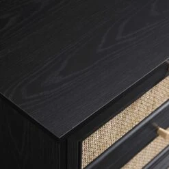 Frances Woven Rattan Chest Of 6 Drawers, Black 23 Frances Woven Rattan Chest Of 6 Drawers, Black -Daals Store FT COD 002 BLACK detail5