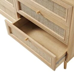 Frances Woven Rattan Chest Of 6 Drawers, Natural -Daals Store FT COD 002 NAT detail2