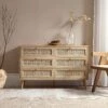 Frances Woven Rattan Chest Of 6 Drawers, Natural