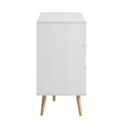 Frances Woven Rattan Chest Of 6 Drawers, White -Daals Store FT COD 002 WHITE WB4