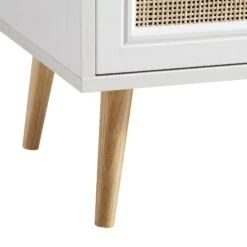 Frances Woven Rattan Chest Of 6 Drawers, White -Daals Store FT COD 002 WHITE detail3