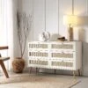 Frances Woven Rattan Chest Of 6 Drawers, White 23 Frances Woven Rattan Chest Of 6 Drawers, White -Daals Store FT COD 002 WHITE main