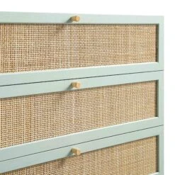Frances Woven Rattan Tall Chest Of 4 Drawers, Mint -Daals Store FT COD 04 SAGE detail2